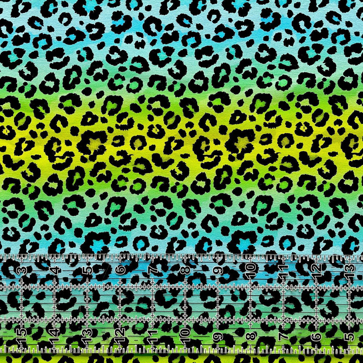 9x14 Tumbler Cut, Custom Fabric, CottonSpandex, High Quality, Mask Cut, Tumbler Fabric, Bright, Beautiful, Ombré, Cheetah, Green, Blue