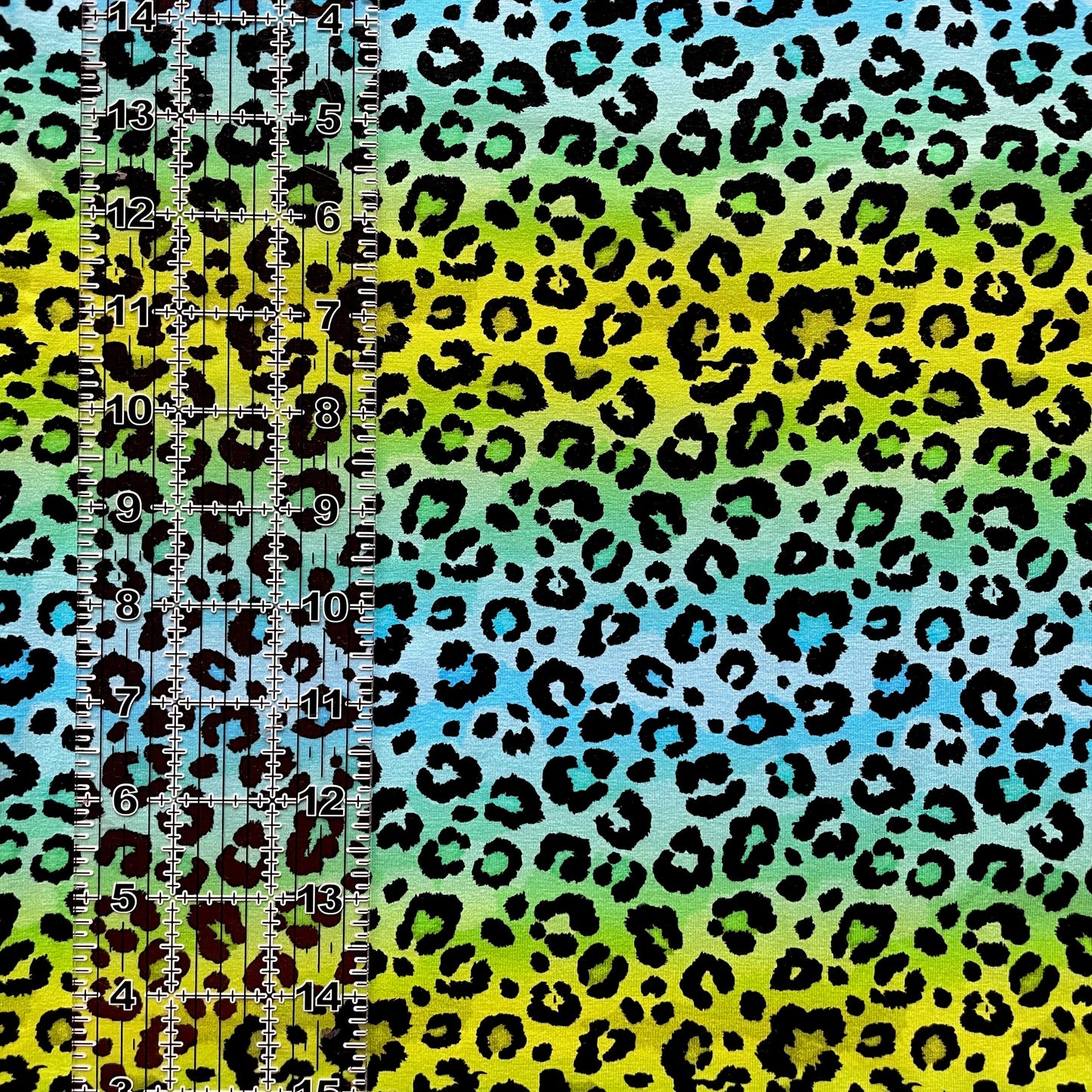 9x14 Tumbler Cut, Custom Fabric, CottonSpandex, High Quality, Mask Cut, Tumbler Fabric, Bright, Beautiful, Ombré, Cheetah, Green, Blue