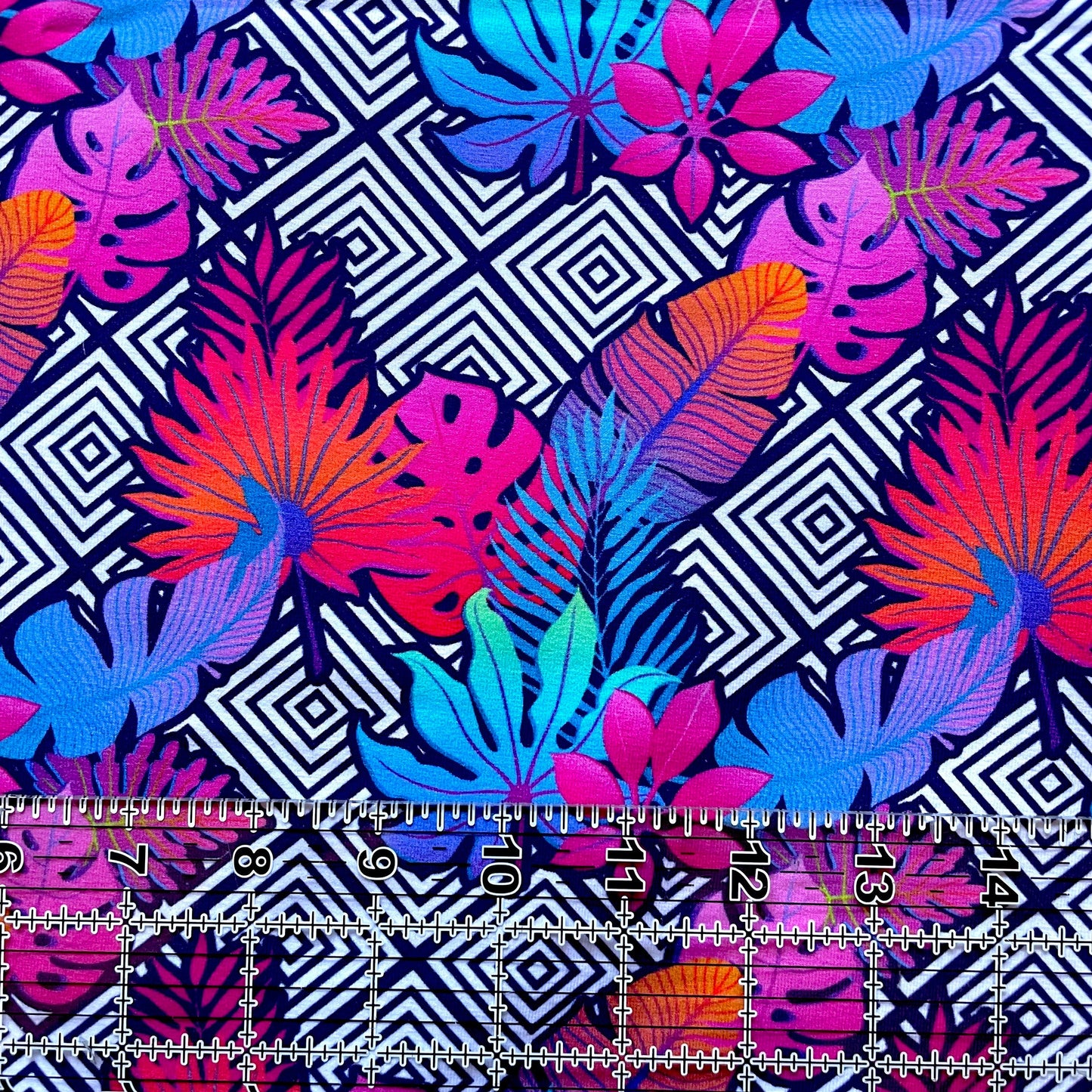 9x14 Tumbler Cut, Custom Fabric, CottonSpandex, High Quality, Mask Cut, Tumbler Fabric, Flowers, Floral, Bright, Beautiful, Geometric