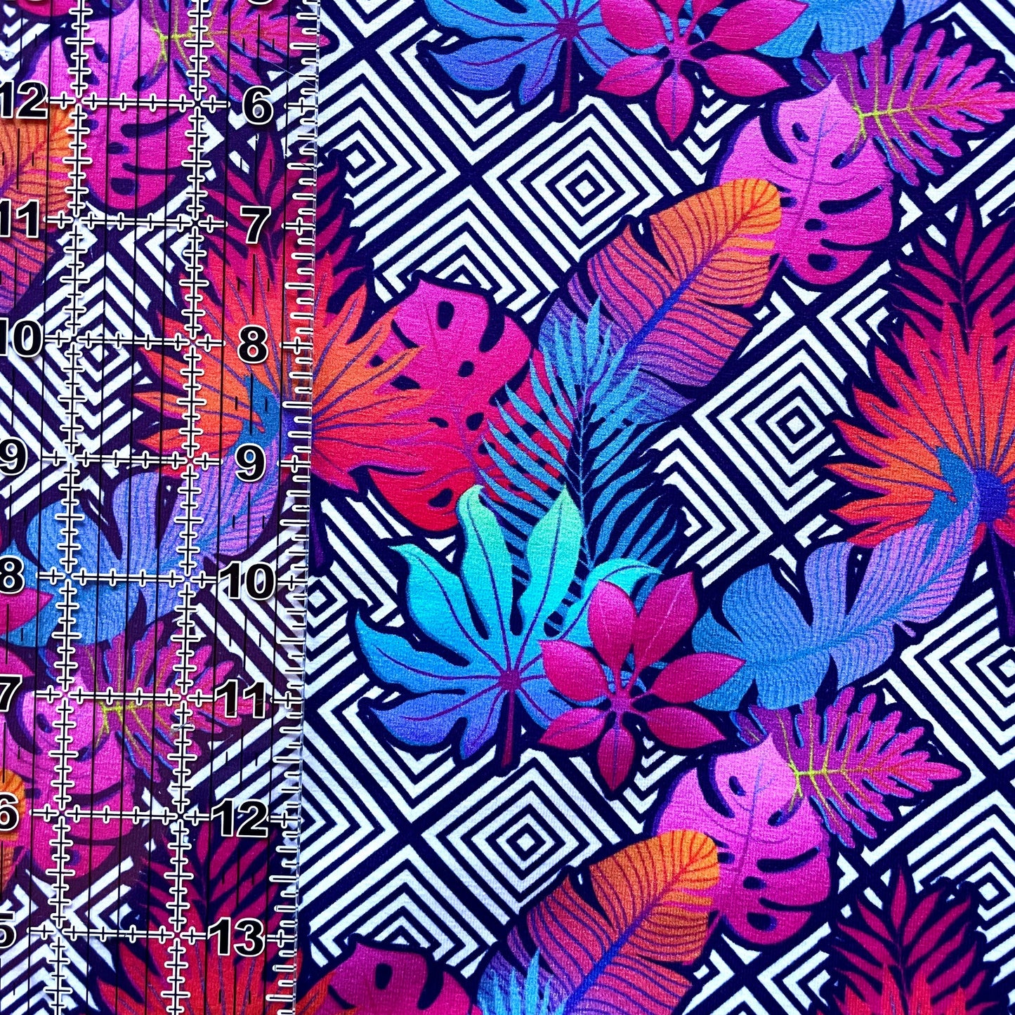 9x14 Tumbler Cut, Custom Fabric, CottonSpandex, High Quality, Mask Cut, Tumbler Fabric, Flowers, Floral, Bright, Beautiful, Geometric