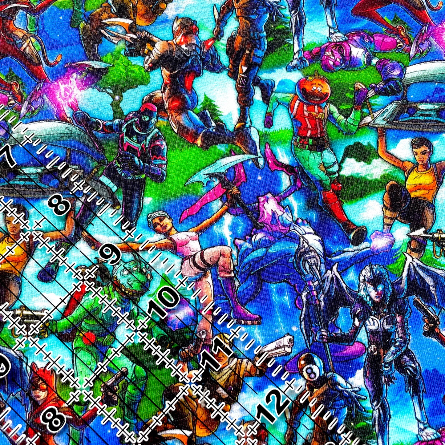 9x14 Tumbler Cut, Custom Fabric, CottonSpandex, High Quality, Mask Cut, Tumbler Fabric, Gamer, Anime, Characters, The Storm