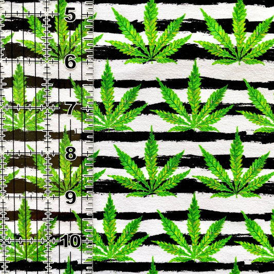9x14 Tumbler Cut, Custom Fabric, CottonSpandex, High Quality, Mask Cut, Tumbler Fabric, Adult, Stoner, Pot Leaves, 420, Stripe