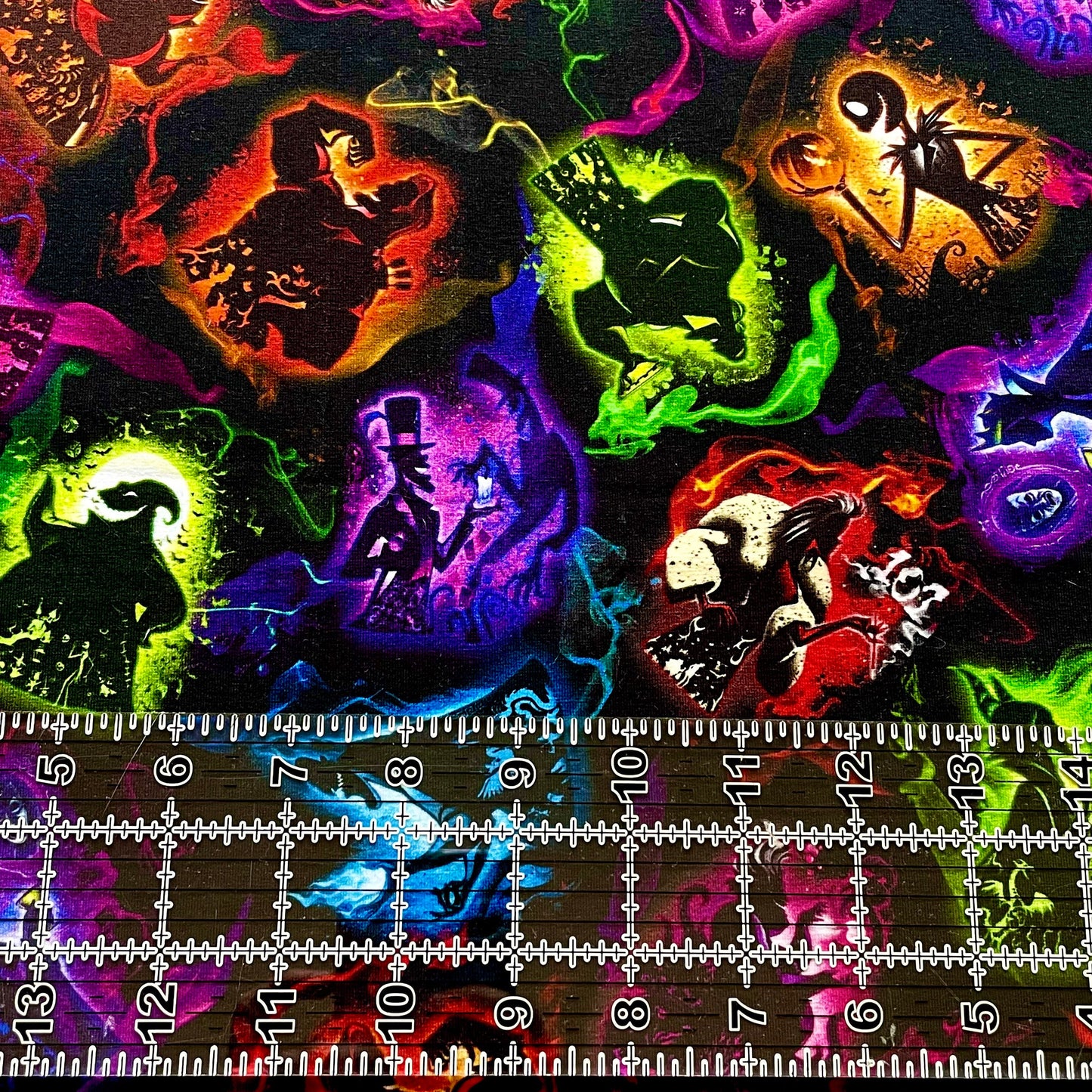 9x14 Tumbler Cut, Custom Fabric, CottonSpandex, High Quality, Mask Cut, Tumbler Fabric, Villains, Beautiful, Vibrant, Illumination