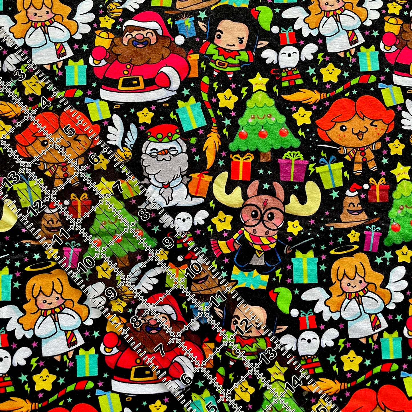 9x14 Tumbler Cut, Custom Fabric, CottonSpandex, High Quality, Mask Cut, Tumbler Fabric, Movie, Magic, Wizard, HP, Houses, Christmas