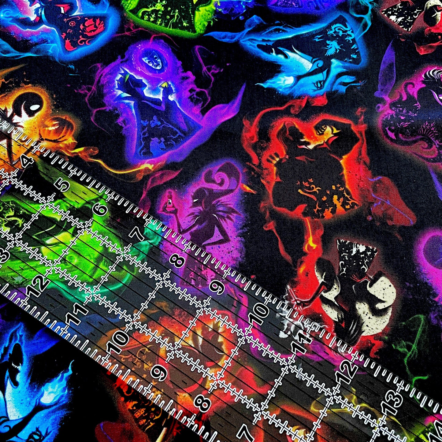 9x14 Tumbler Cut, Custom Fabric, CW Cotton Woven, High Quality, Mask Cut, Tumbler Fabric, Halloween, Disney, Evil, Illumination Villains