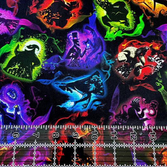 9x14 Tumbler Cut, Custom Fabric, CW Cotton Woven, High Quality, Mask Cut, Tumbler Fabric, Halloween, Disney, Evil, Illumination Villains
