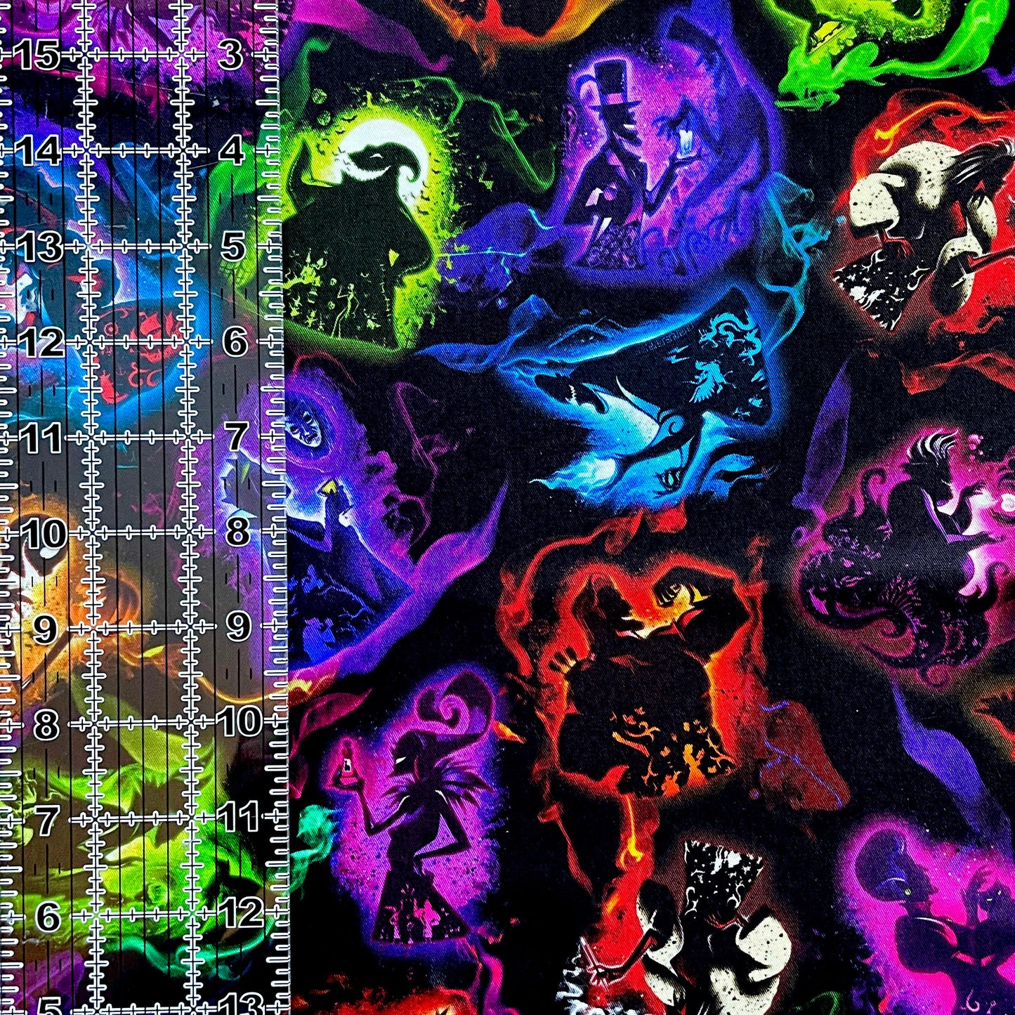 9x14 Tumbler Cut, Custom Fabric, CW Cotton Woven, High Quality, Mask Cut, Tumbler Fabric, Halloween, Disney, Evil, Illumination Villains
