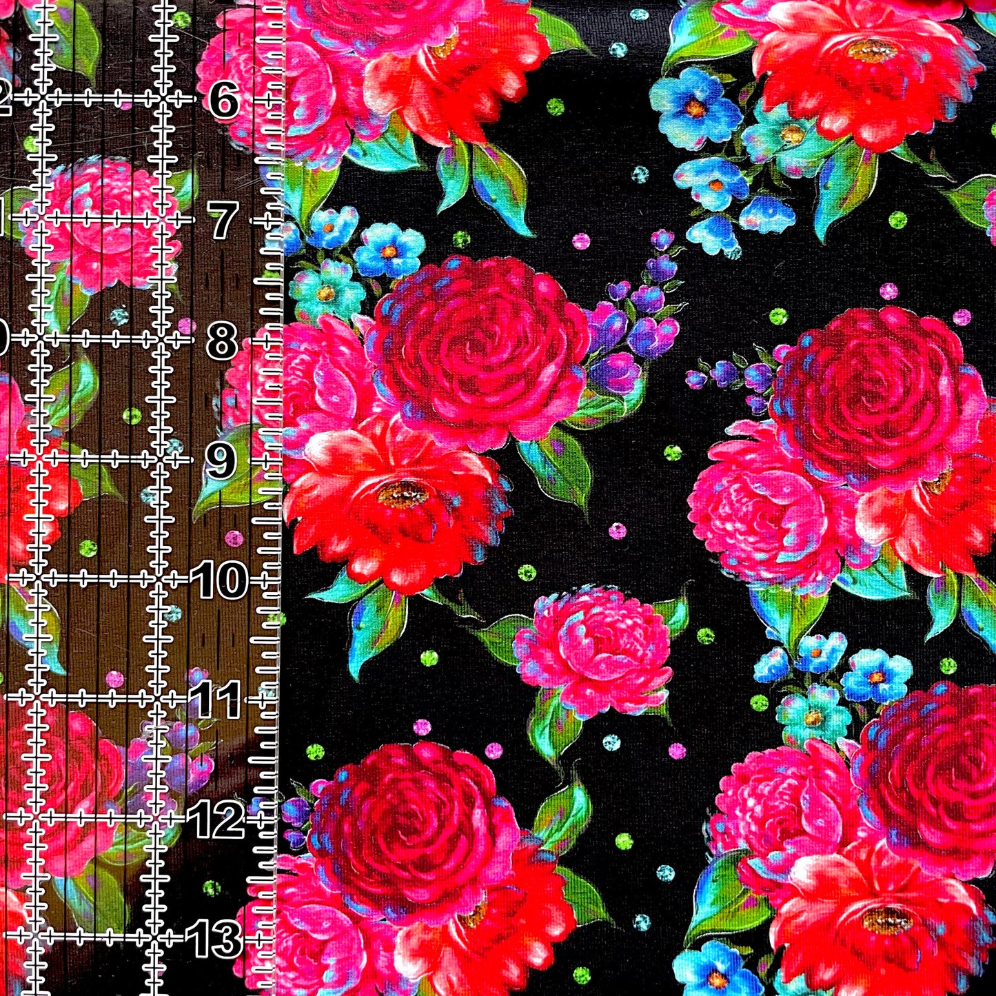 9x14 Tumbler Cut, Custom Fabric, CottonSpandex, High Quality, Mask Cut, Tumbler Fabric, Flowers, Floral, Witch, Beautiful, Girl, Gorgeous