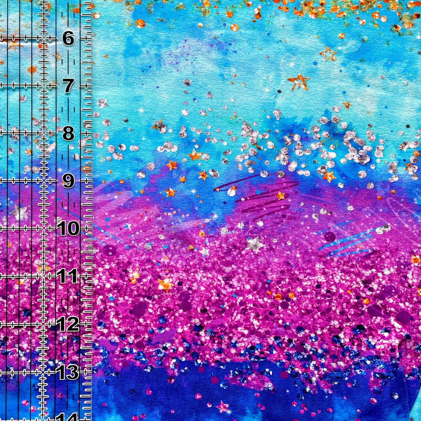 9x14 Tumbler Cut, Custom Fabric, CottonSpandex, High Quality, Mask Cut, Tumbler Fabric, Bright, Beautiful, Ombré, Blue, Purple, Glitter