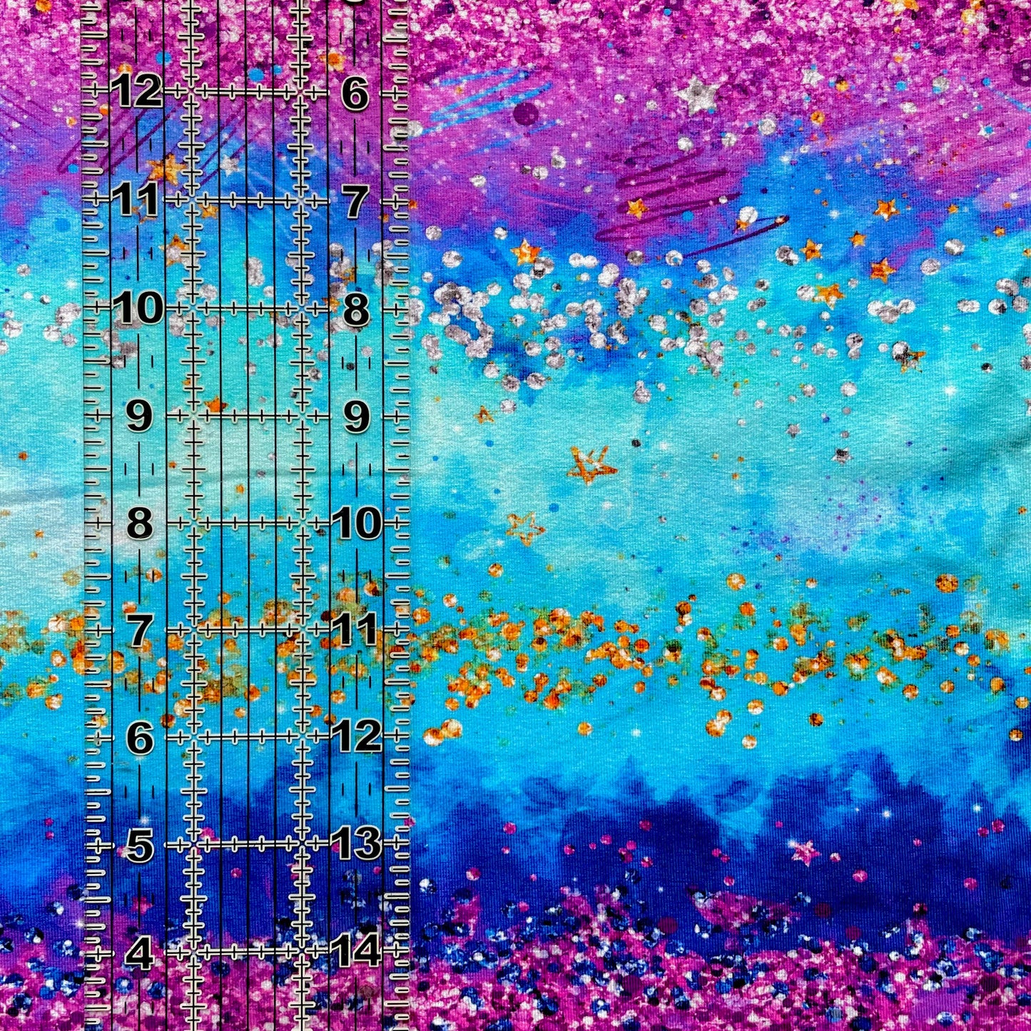 9x14 Tumbler Cut, Custom Fabric, CottonSpandex, High Quality, Mask Cut, Tumbler Fabric, Bright, Beautiful, Ombré, Blue, Purple, Glitter
