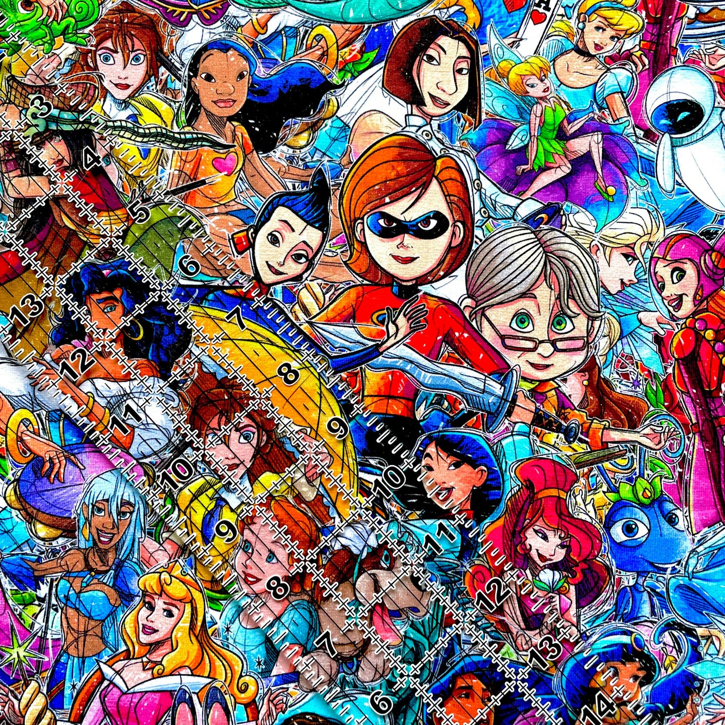 9x14 Tumbler Cut, Custom Fabric, CottonSpandex, High Quality, Mask Cut, Tumbler Fabric, Disney, Princess, Women, Woman Up NEW