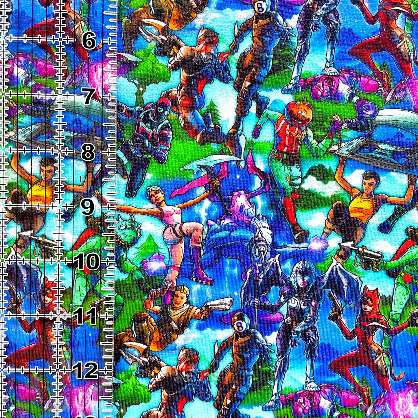 9x14 Tumbler Cut, Custom Fabric, CottonSpandex, High Quality, Mask Cut, Tumbler Fabric, Gamer, Anime, Characters, The Storm
