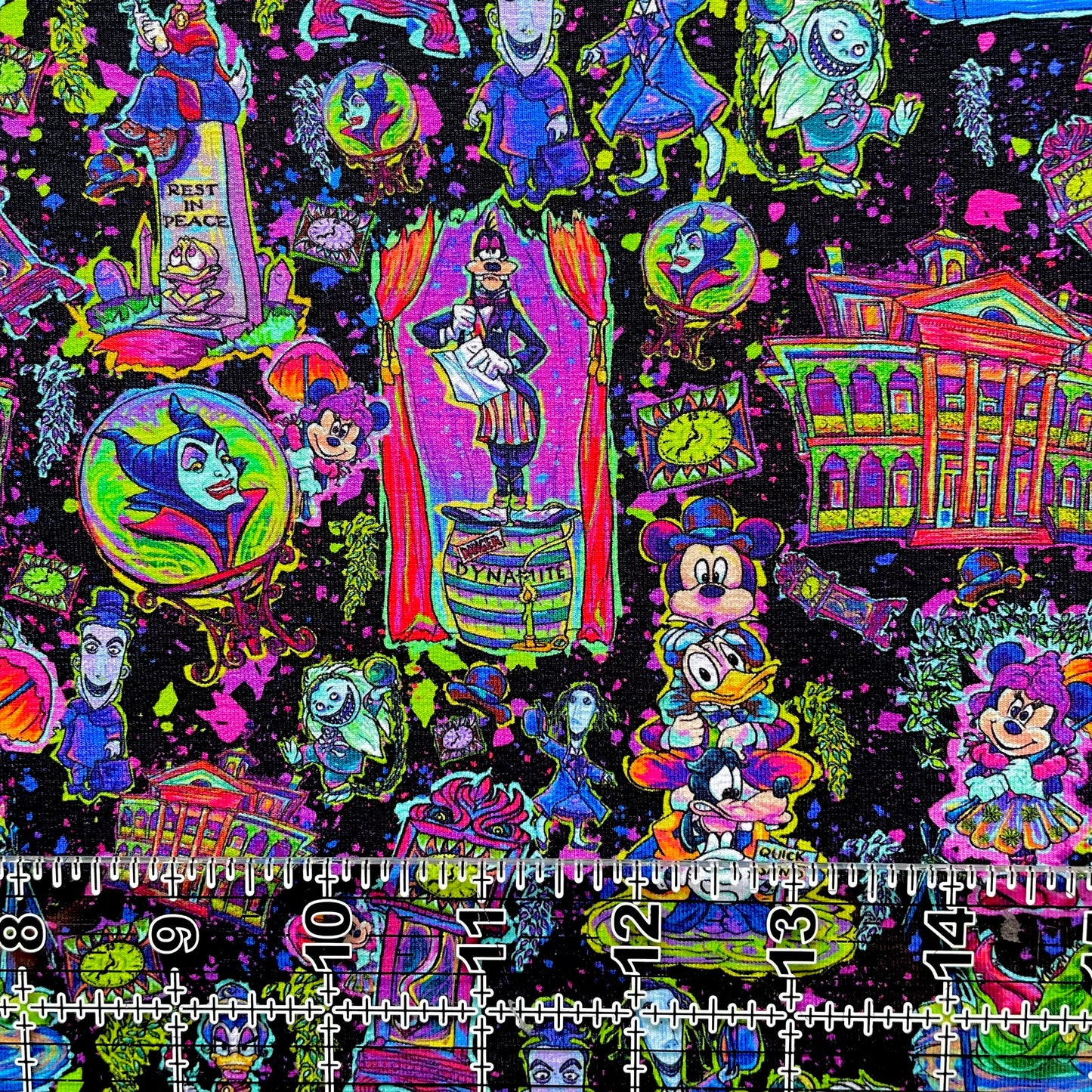 9x14 Tumbler Cut, Custom Fabric, CottonSpandex, High Quality, Halloween, Mask Cut, Tumbler Fabric, Mickey, Disney, Haunted Mansion