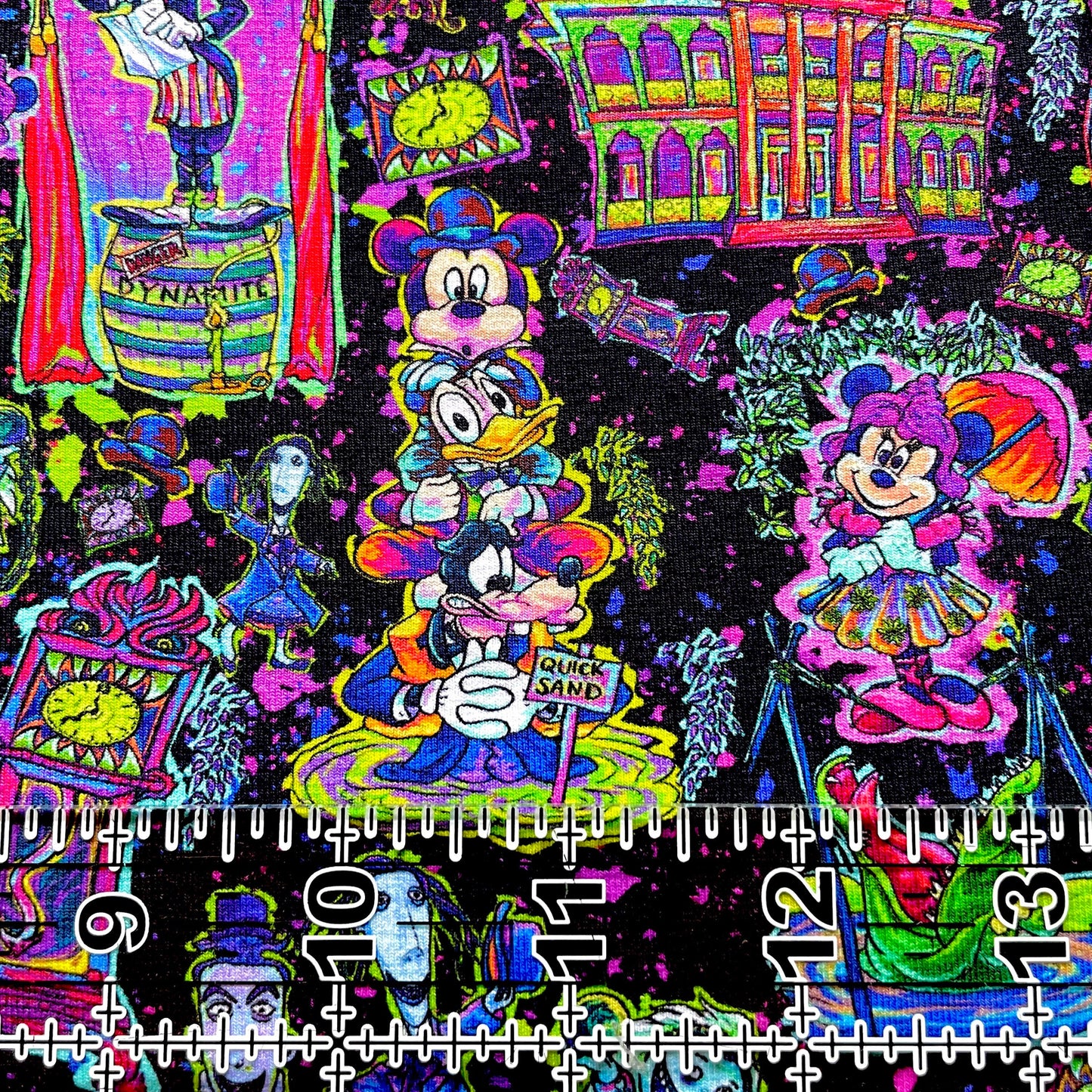 9x14 Tumbler Cut, Custom Fabric, CottonSpandex, High Quality, Halloween, Mask Cut, Tumbler Fabric, Mickey, Disney, Haunted Mansion