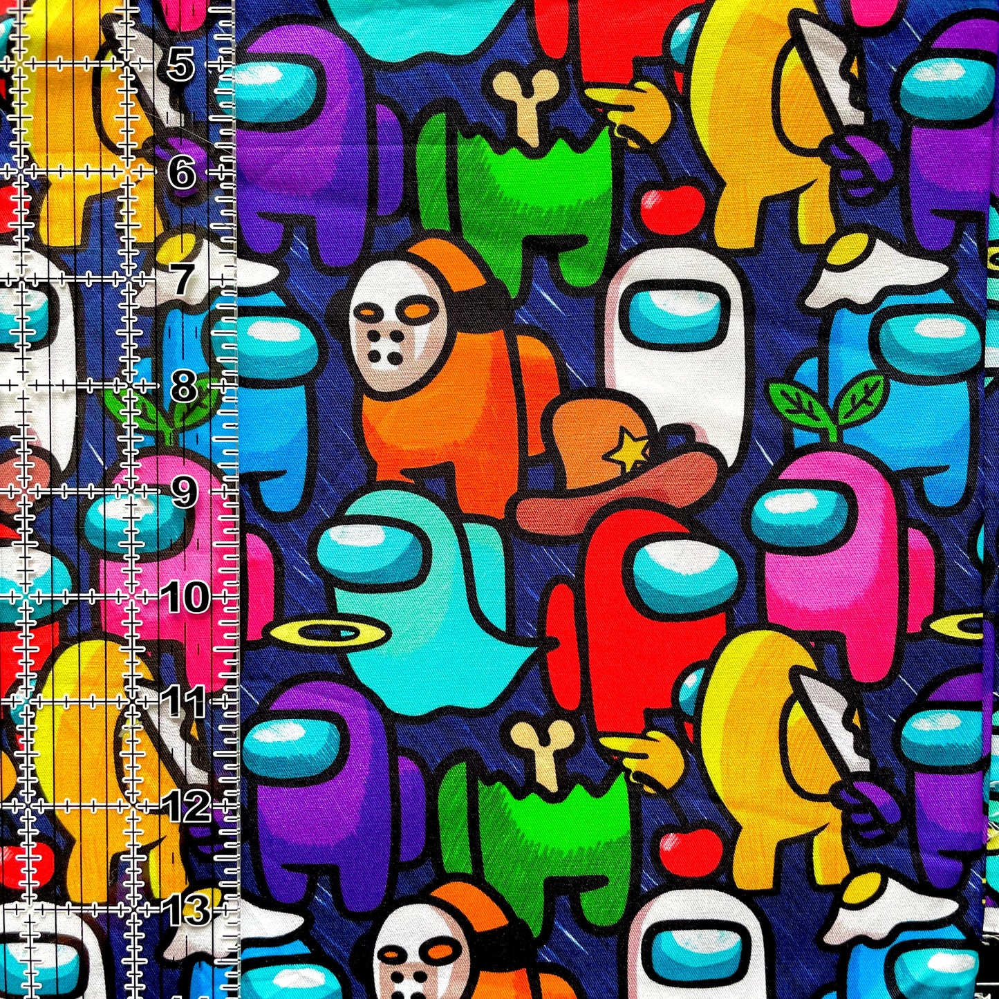 9x14 Tumbler Cut, Custom Fabric, CW Cotton Woven, High Quality, Mask Cut, Tumbler, Kids, Gamer, Video Games, Boy, Girl, Mask, Disguise