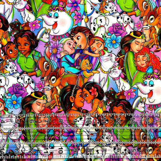 9x14 Tumbler Cut, Custom Fabric, CottonSpandex, High Quality, Mask Cut, Tumbler Fabric, Disney, Princesses, Mom, Madre, A Mother’s Love