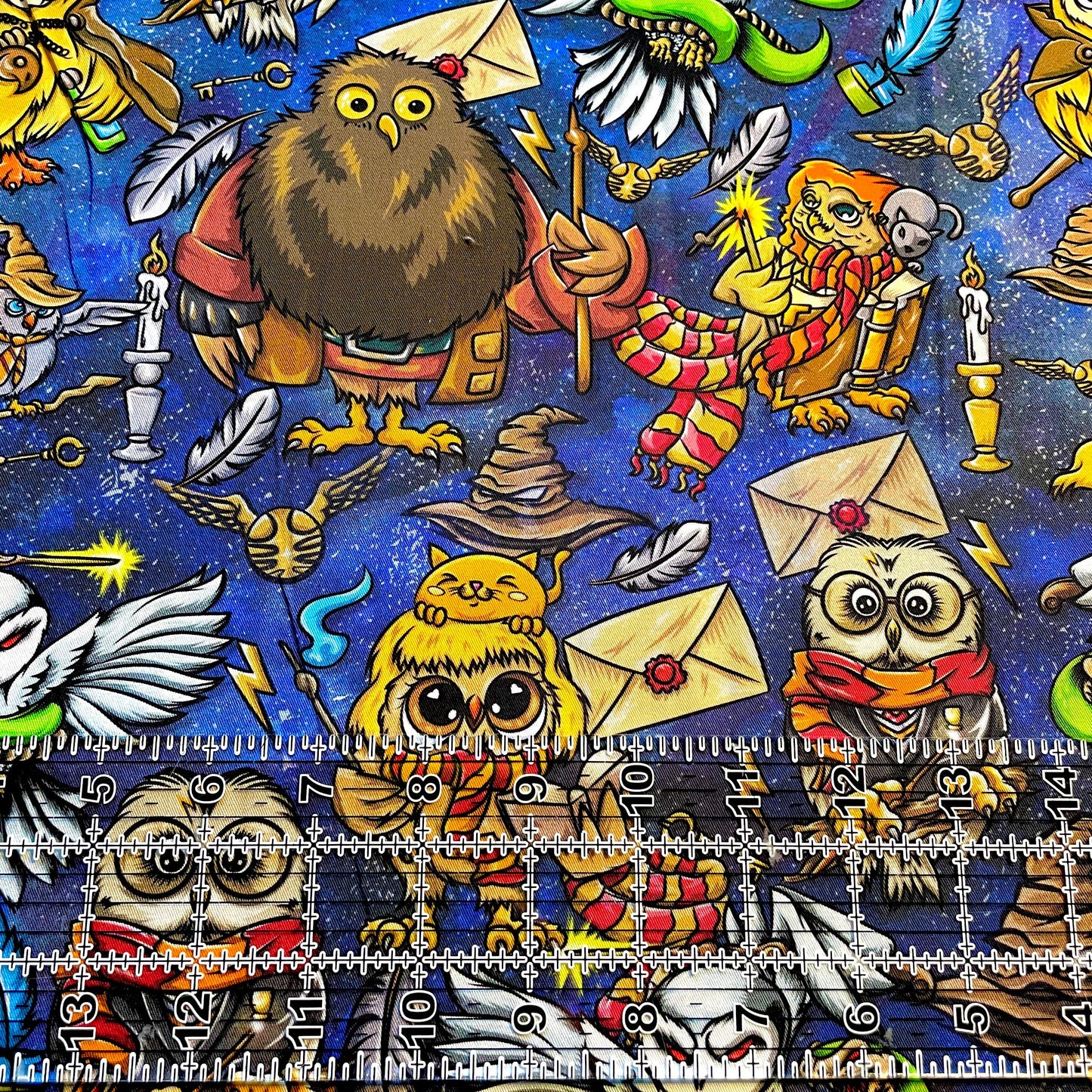 9x14 Tumbler Cut, Custom Fabric, CW Cotton Woven, High Quality, Mask Cut, Tumbler Fabric, Houses, HP, Wizard, Potter, Magic, Owls