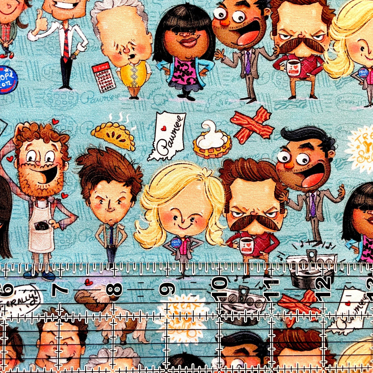 9x14 Tumbler Cut, Custom Fabric, CottonSpandex, High Quality, Mask Cut, Tumbler Fabric, TV, Show, Creek, Comedy, Cartoon, Park Friends