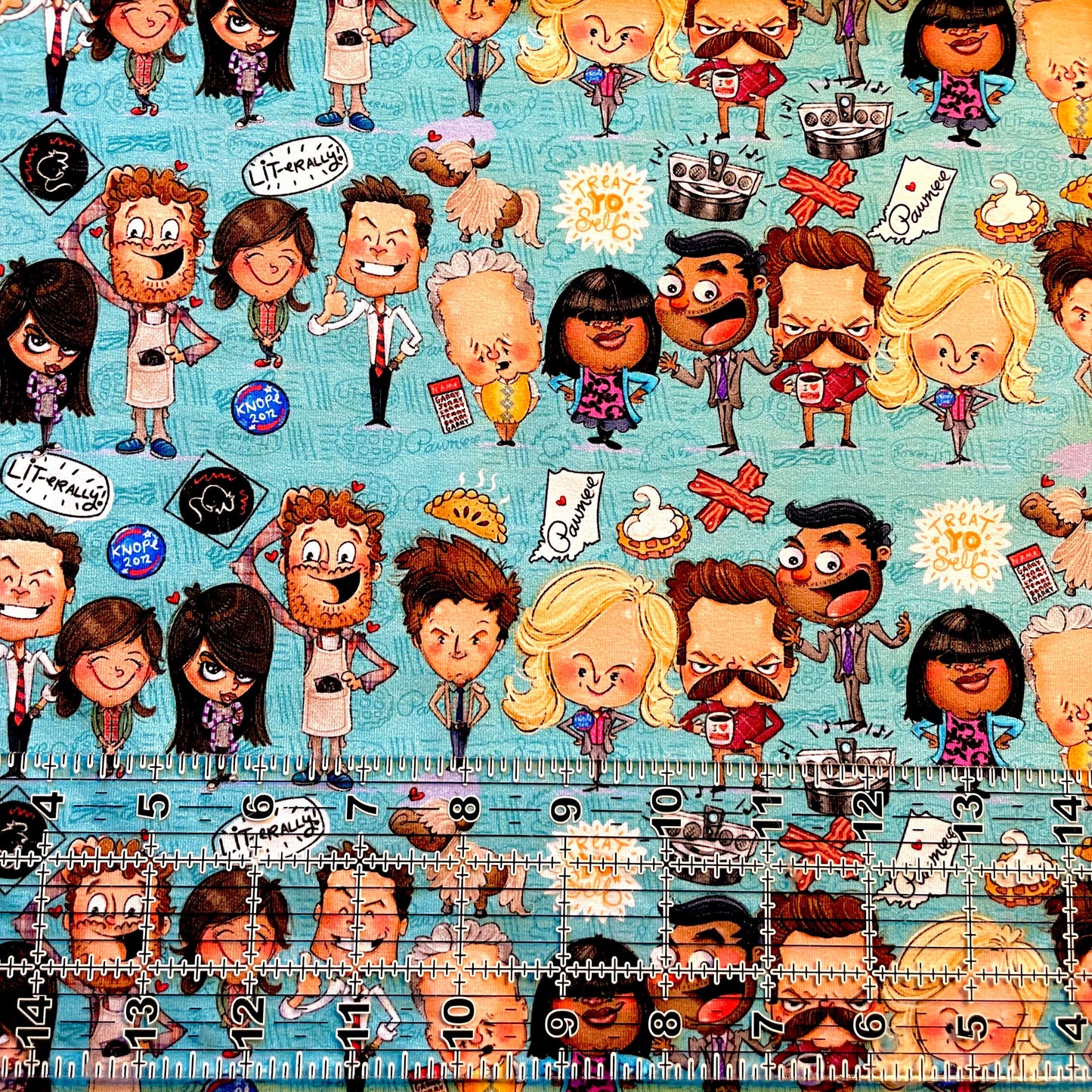 9x14 Tumbler Cut, Custom Fabric, CottonSpandex, High Quality, Mask Cut, Tumbler Fabric, TV, Show, Creek, Comedy, Cartoon, Park Friends
