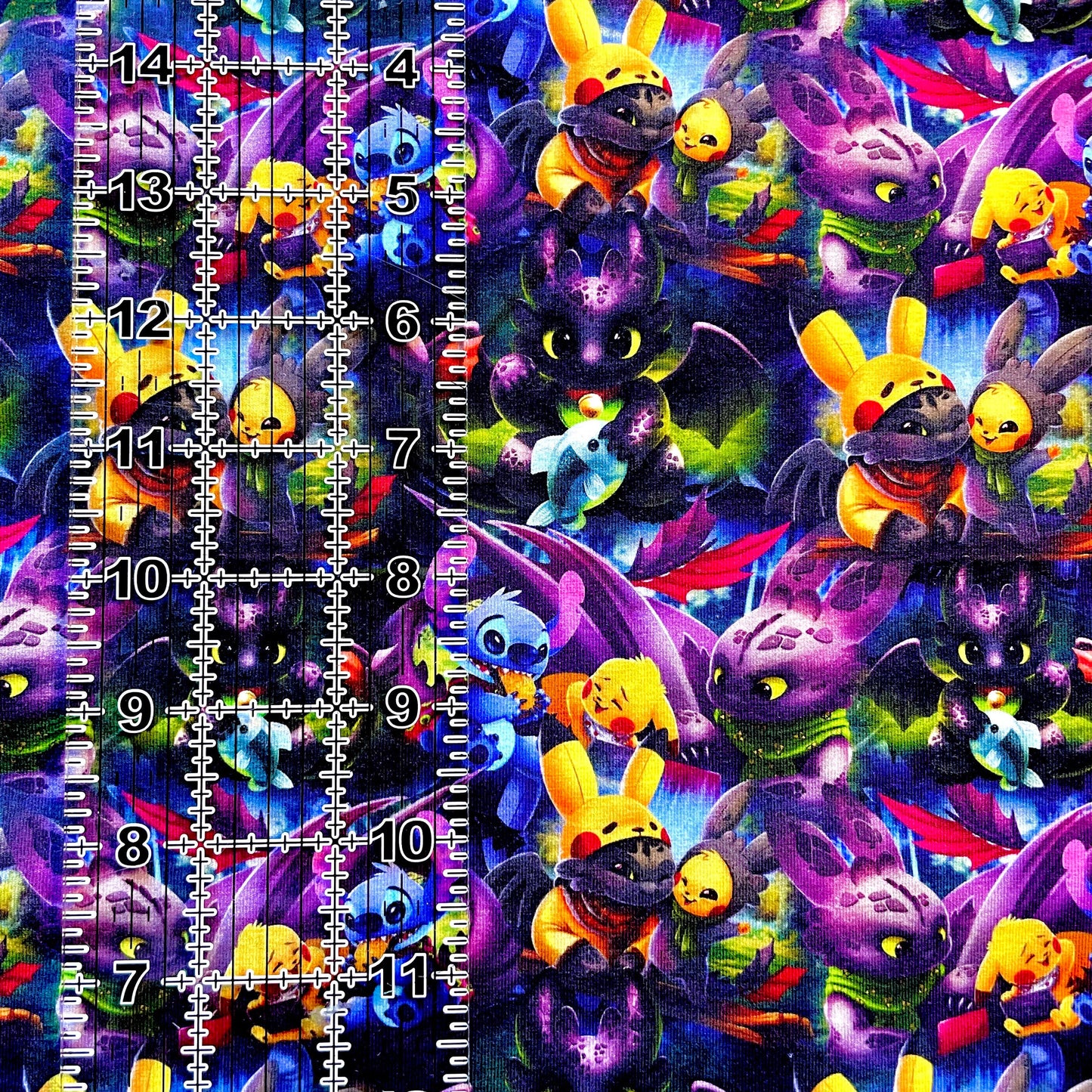 9x14 Tumbler Cut, Custom Fabric, CottonSpandex, High Quality, Mask Cut, Tumbler Fabric, Disney, Stitch, Dragons, Alien Friends