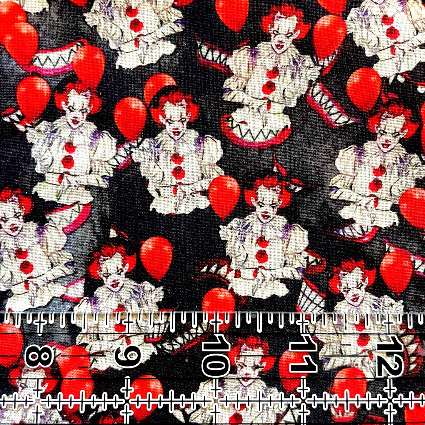 9x14 Tumbler Cut, Custom Fabric, CW Cotton Woven, High Quality, Mask Cut, Tumbler Fabric, Horror, Serial Killer, Halloween, Sm Red Balloon