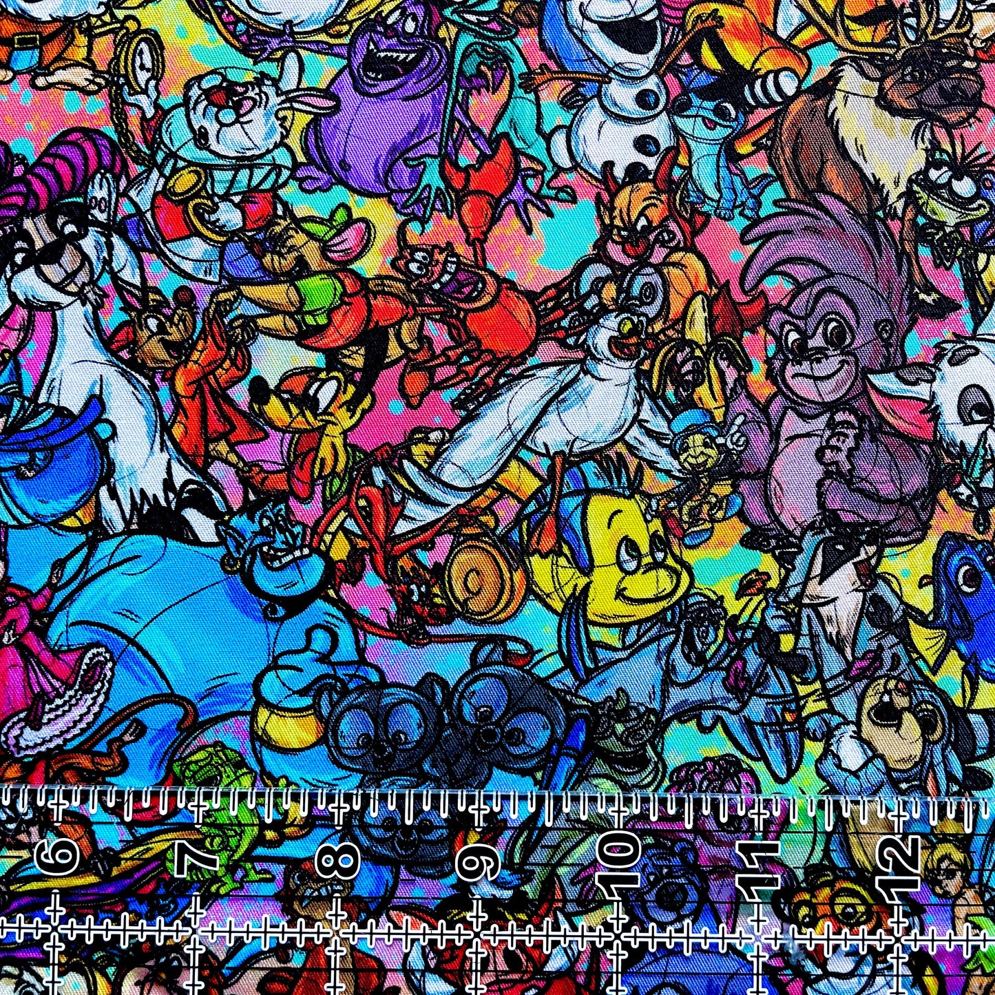 9x14 Tumbler Cut, Custom Fabric, CW Cotton Woven, High Quality, Mask Cut, Tumbler Fabric, Disney, Pets, Cute, Animals, Ombre, Sidekicks