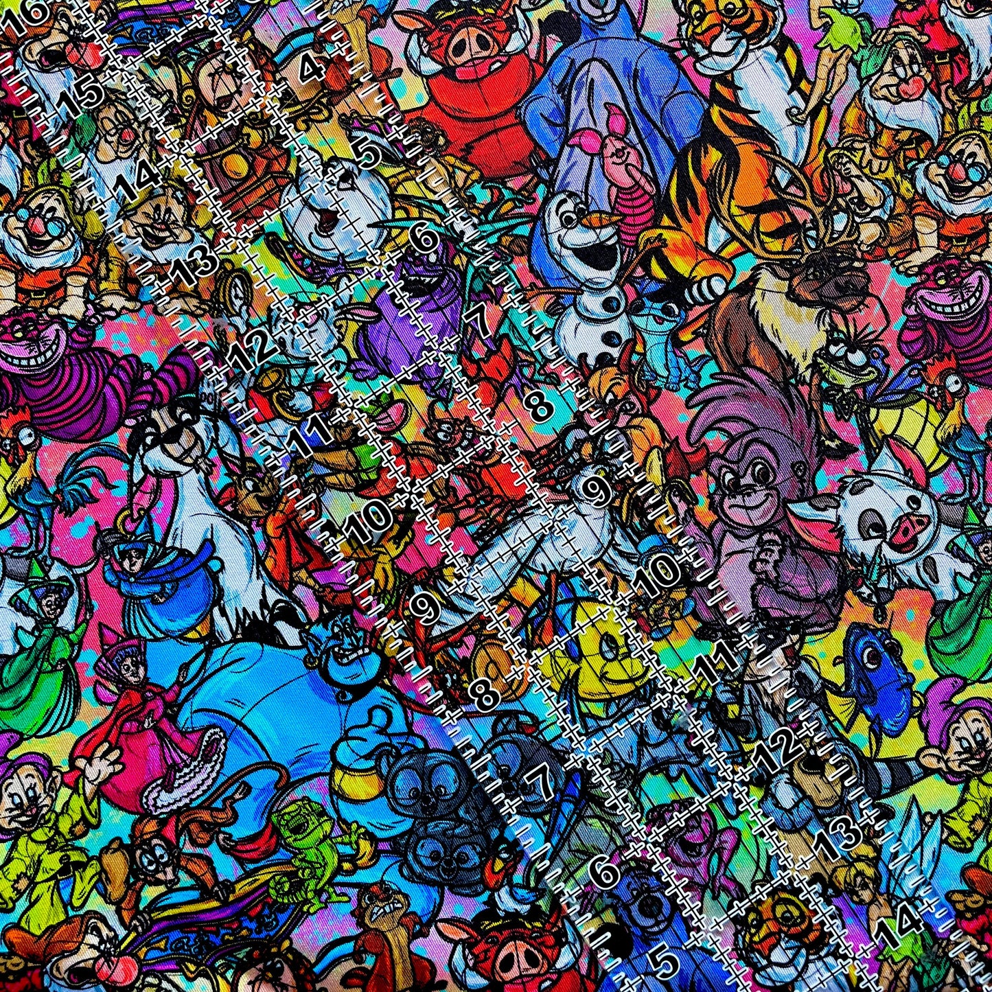 9x14 Tumbler Cut, Custom Fabric, CW Cotton Woven, High Quality, Mask Cut, Tumbler Fabric, Disney, Pets, Cute, Animals, Ombre, Sidekicks