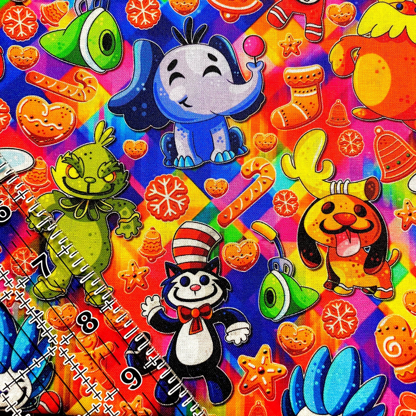 9x14 Tumbler Cut, Custom Fabric, CW Cotton Woven, High Quality, Mask Cut, Tumbler Fabric, TV, Cartoons, Christmas Cookies