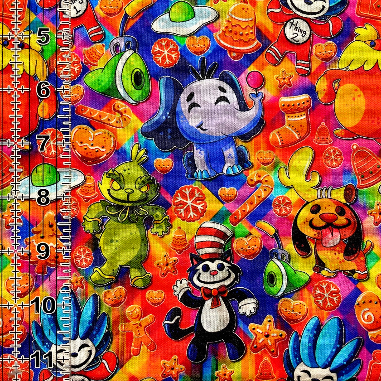 9x14 Tumbler Cut, Custom Fabric, CW Cotton Woven, High Quality, Mask Cut, Tumbler Fabric, TV, Cartoons, Christmas Cookies