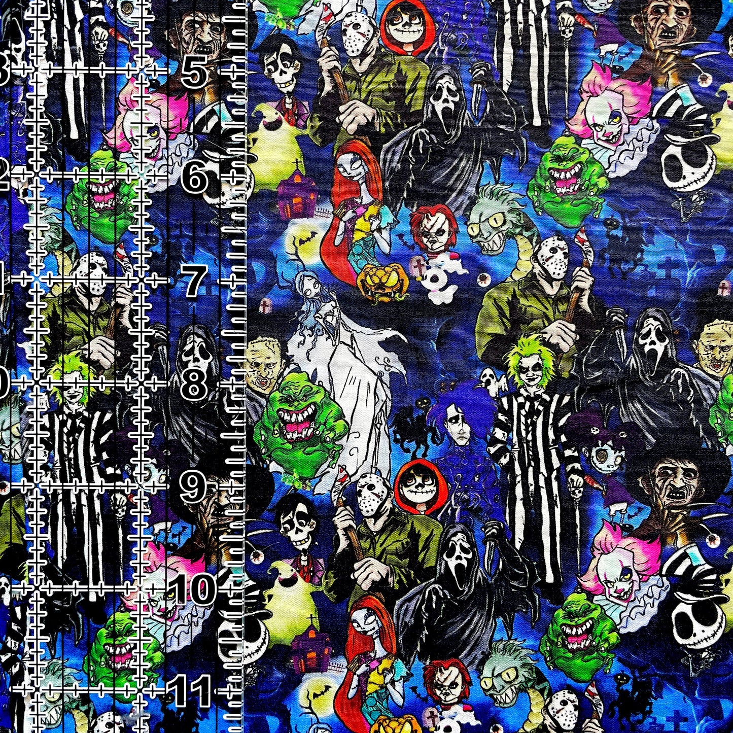 9x14 Tumbler Cut, Custom Fabric, CW Cotton Woven, High Quality, Mask Cut, Tumbler Fabric, Halloween, Horror Night, Small Scale