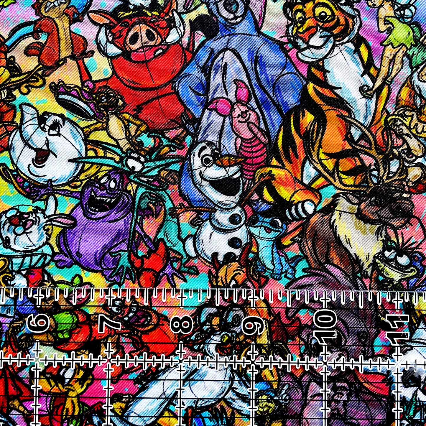 9x14 Tumbler Cut, Custom Fabric, CW Cotton Woven, High Quality, Mask Cut, Tumbler Fabric, Disney, Pets, Cute, Animals, Ombre, Sidekicks