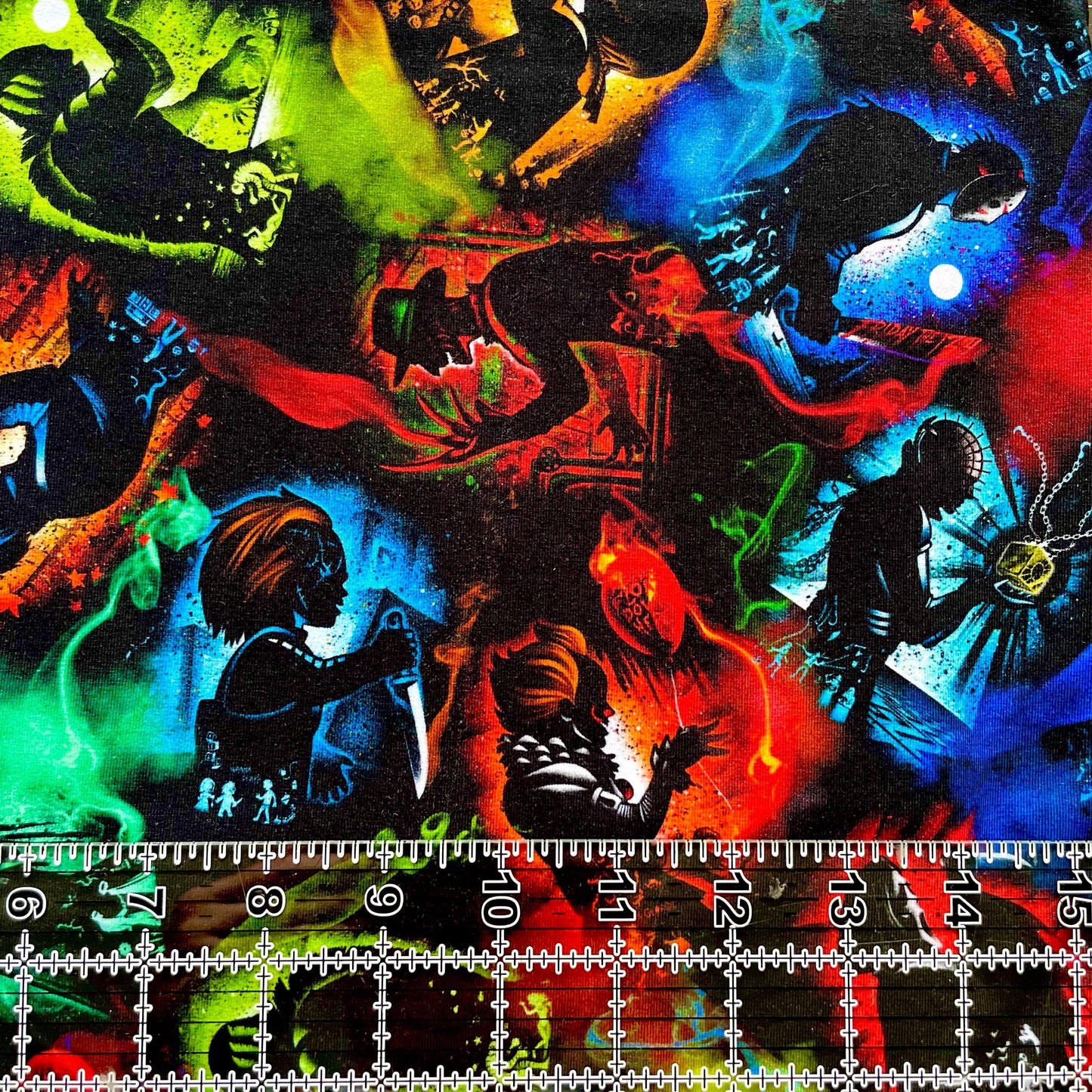 9x14 Tumbler Cut, Custom Fabric, CottonSpandex, High Quality, Mask Cut, Tumbler Fabric, Halloween, Horror, Beautiful Vibrant, Illumination