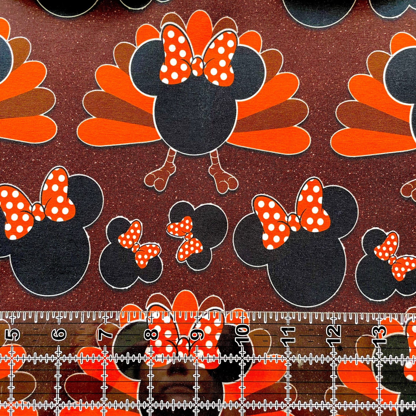 9x14 Tumbler Cut, Custom Fabric, CottonSpandex, High Quality, Mask Cut, Tumbler Fabric, Thanksgiving, Fall, Mickey, Minnie, Turkeys