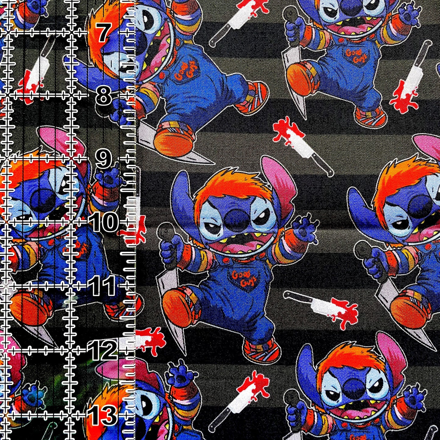9x14 Tumbler Cut, Custom Fabric, CW Cotton Woven, High Quality, Mask Cut, Tumbler Fabric, Disney, Halloween, Killer Stitch, Wanna Play