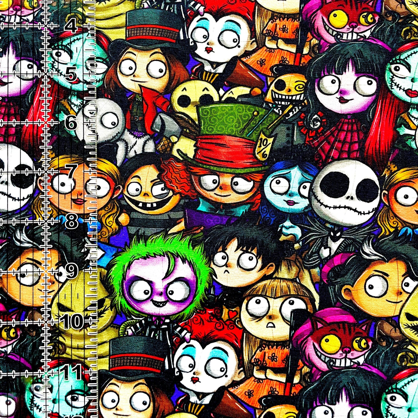 9x14 Tumbler Cut, Custom Fabric, CottonSpandex, High Quality, Halloween, Mask Cut, Tumbler Fabric, Burton Chibi Stack