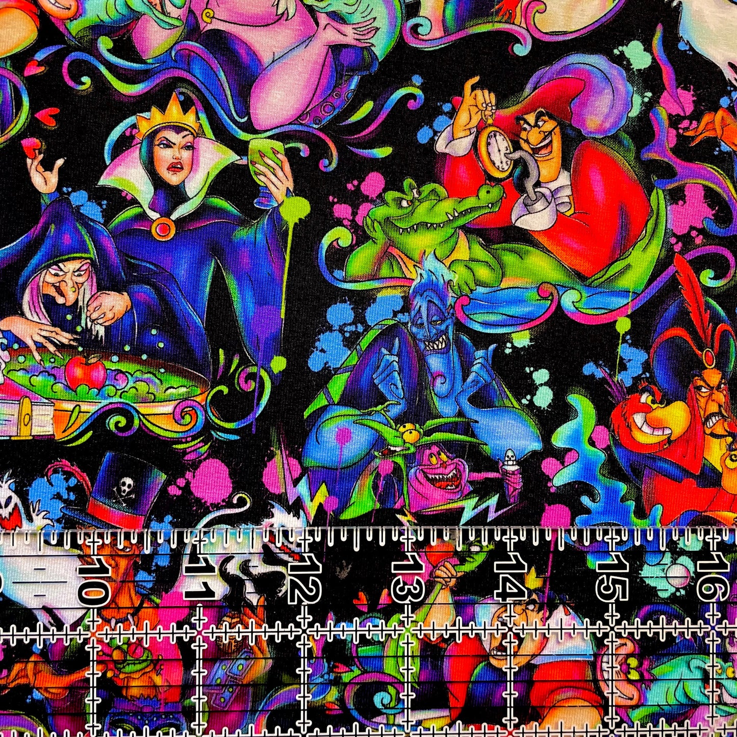 9x14 Tumbler Cut, Custom Fabric, CottonSpandex, High Quality, Mask Cut, Tumbler Fabric, Halloween, Evil, Bright Villains, New, Flames Main