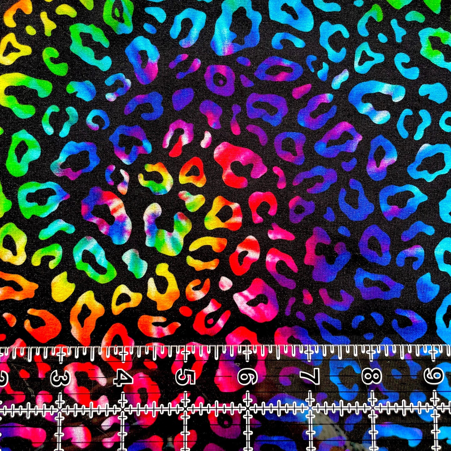 9x14 Tumbler Cut, Custom Fabric, CottonSpandex, High Quality, Mask Cut, Tumbler Fabric, Bright, Beautiful, Leopard Tie Dye, Rainbow