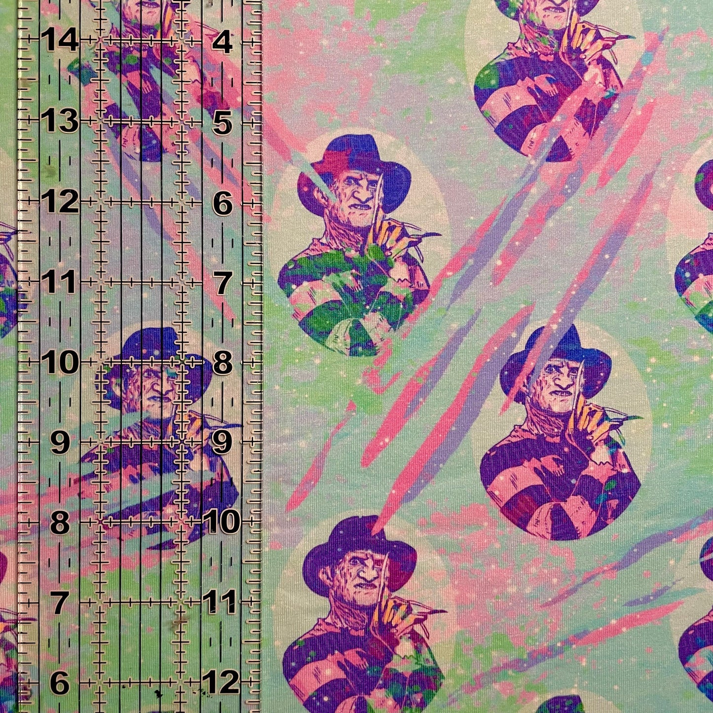 9x14 Tumbler Cut, Custom Fabric, CottonSpandex, High Quality, Halloween, Mask Cut, Killers, Tumbler Fabric, Horror, Galaxy Nightmare