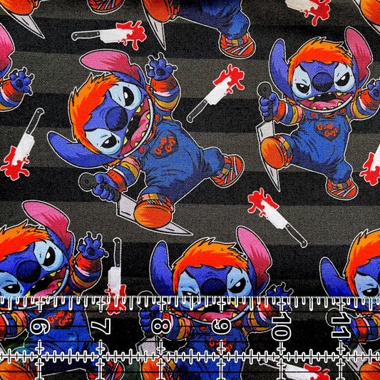 9x14 Tumbler Cut, Custom Fabric, CW Cotton Woven, High Quality, Mask Cut, Tumbler Fabric, Disney, Halloween, Killer Stitch, Wanna Play