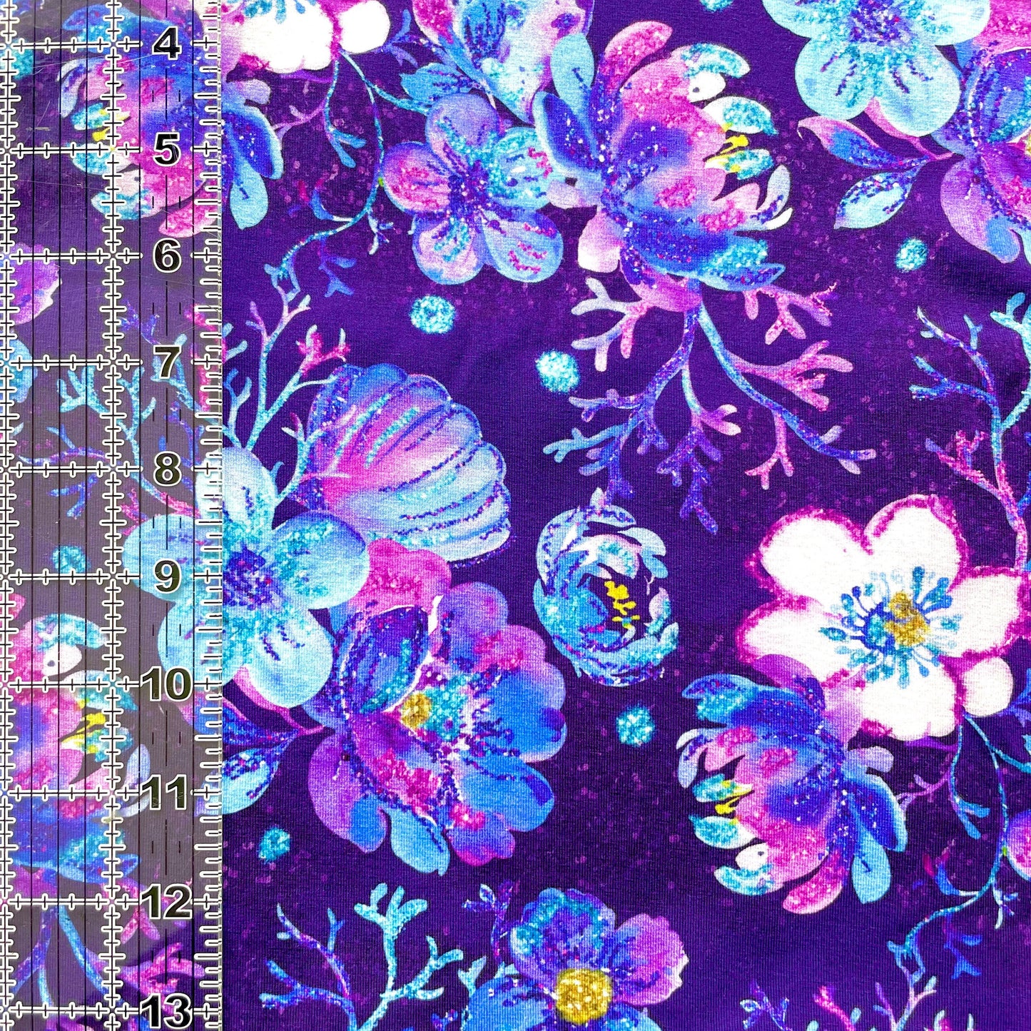9x14 Tumbler Cut, Custom Fabric, CottonSpandex, High Quality, Mask Cut, Tumbler Fabric, Flowers, Floral, Winter, Fall, Beautiful, Purple TNT