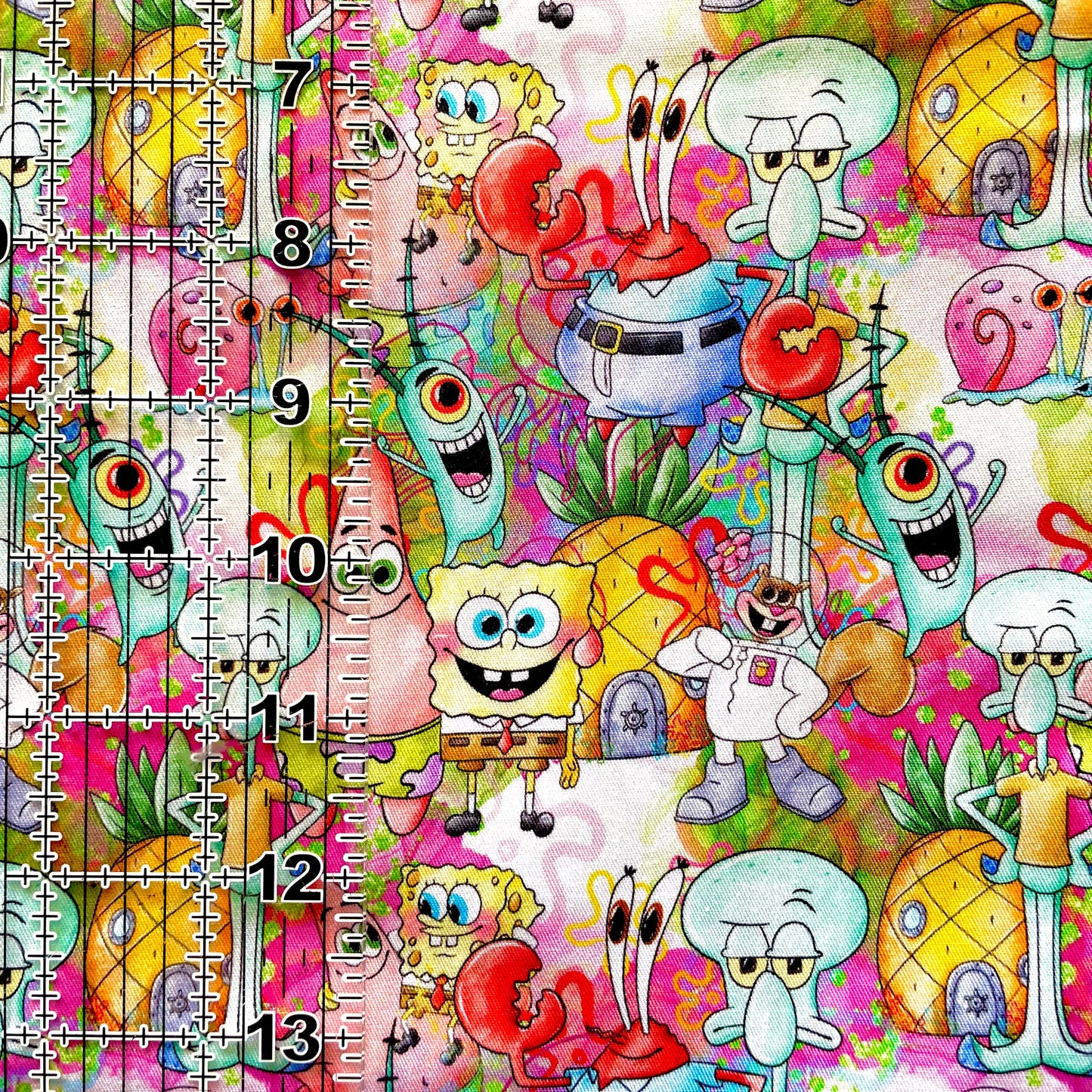 9x14 Tumbler Cut, Custom Fabric, CW Cotton Woven, High Quality, Mask Cut, Tumbler Fabric, Throwback, Toon, Pineapple, Under the Sea, Pastel