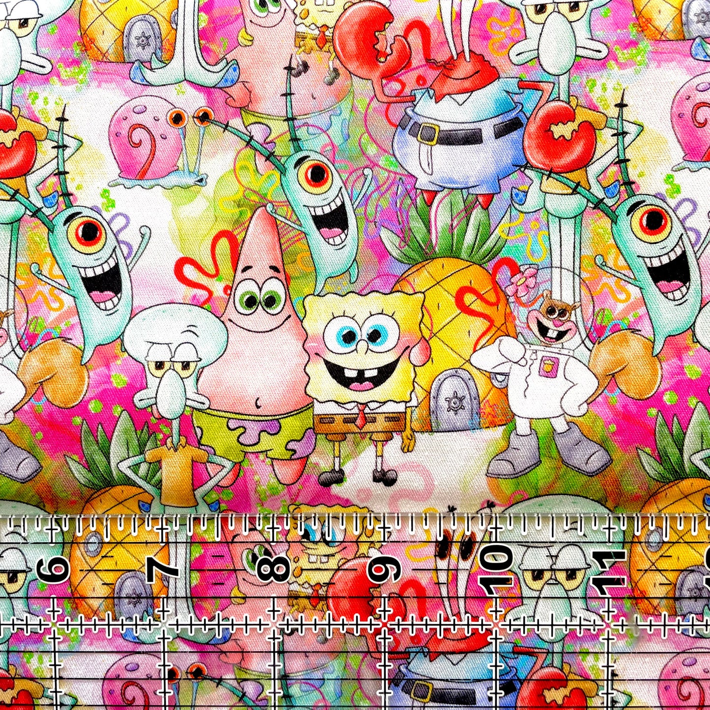 9x14 Tumbler Cut, Custom Fabric, CW Cotton Woven, High Quality, Mask Cut, Tumbler Fabric, Throwback, Toon, Pineapple, Under the Sea, Pastel