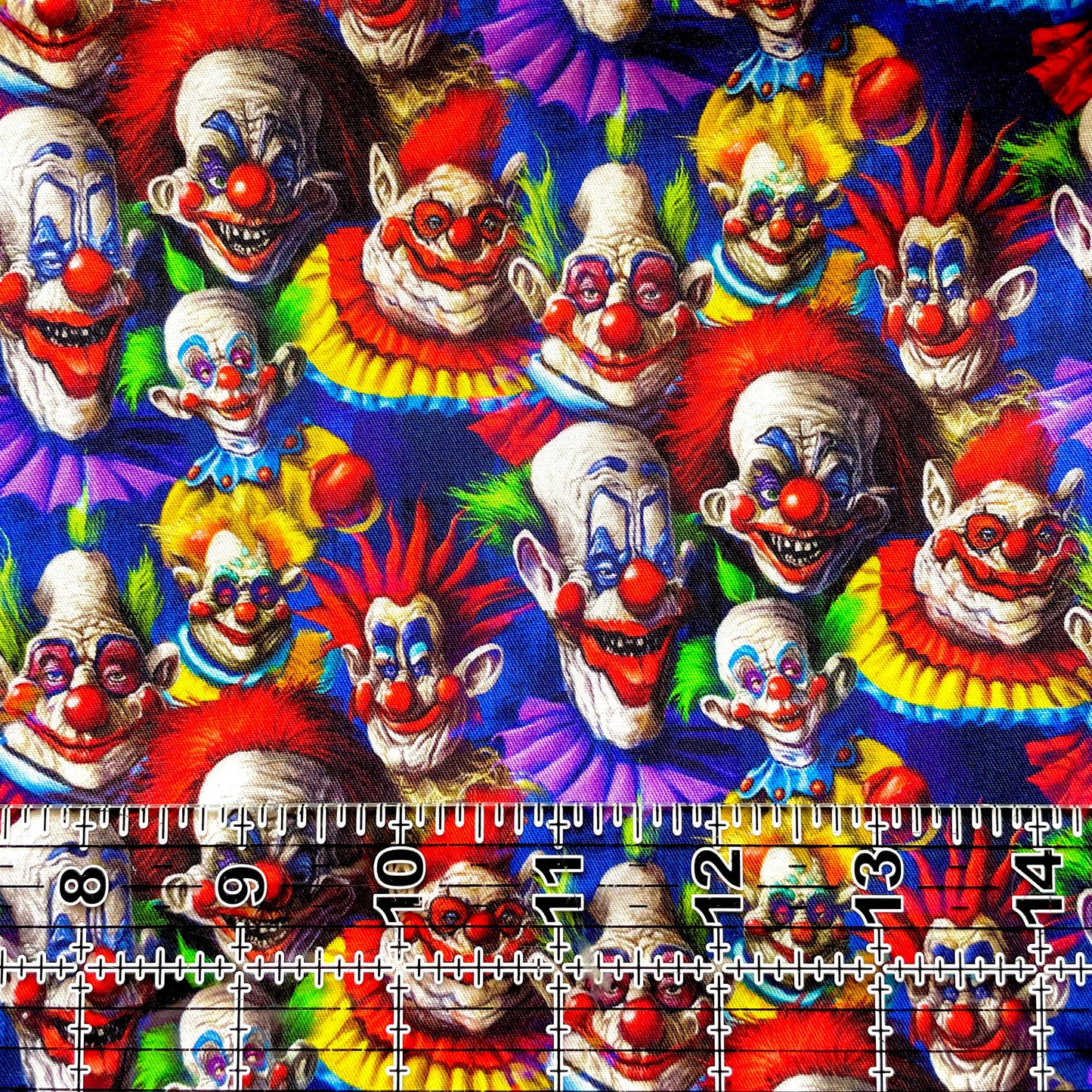 9x14 Tumbler Cut, Custom Fabric, CW Cotton Woven, High Quality, Mask Cut, Tumbler Fabric, Horror, Serial Killer, Halloween, Clown Faces