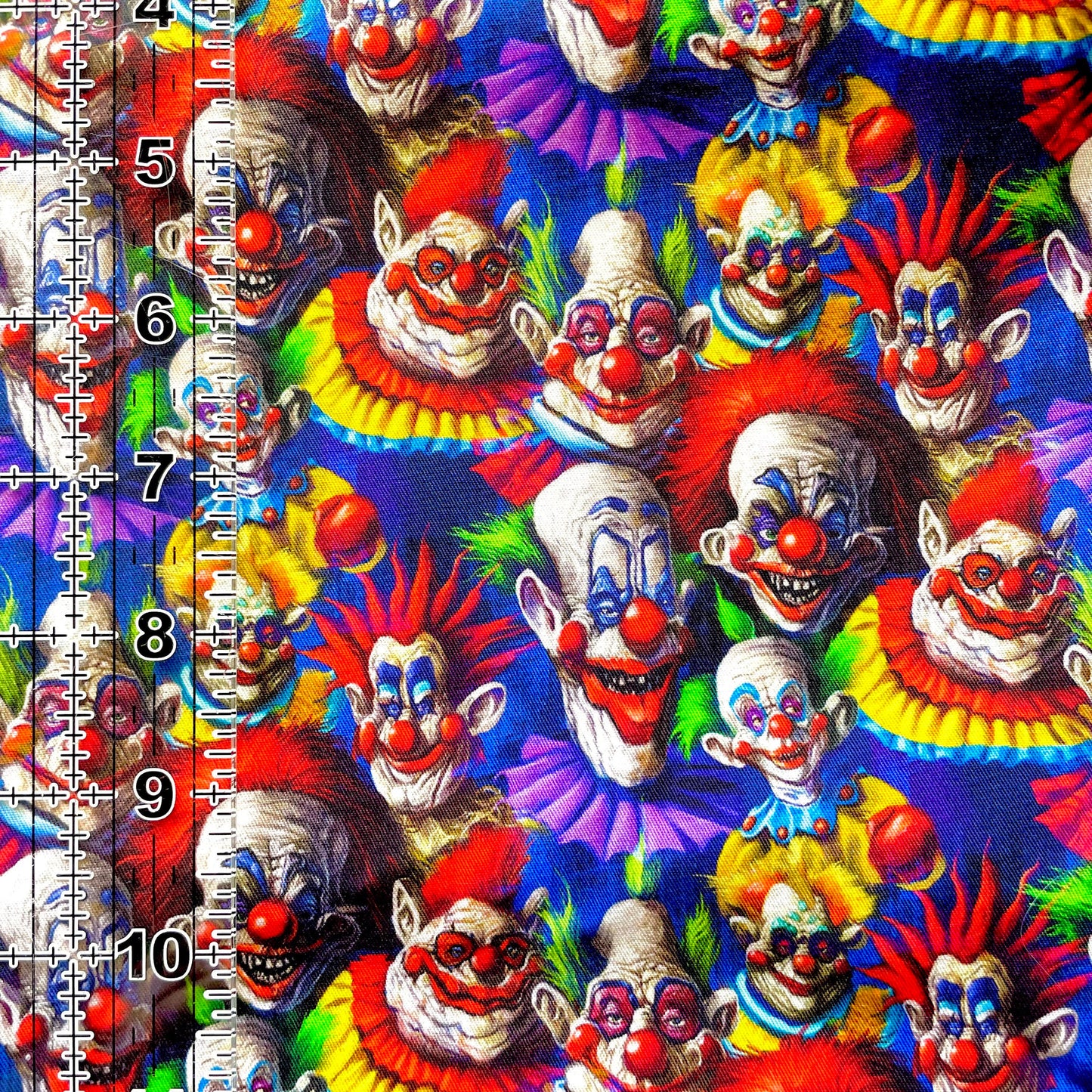 9x14 Tumbler Cut, Custom Fabric, CW Cotton Woven, High Quality, Mask Cut, Tumbler Fabric, Horror, Serial Killer, Halloween, Clown Faces