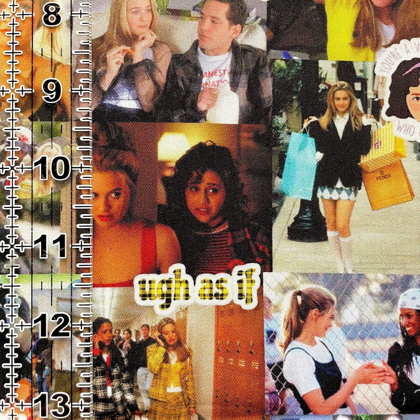 9x14 Tumbler Cut, Custom Fabric, CW Cotton Woven, High Quality, Mask Cut, Tumbler Fabric, TV, Show, Movie, Throwback, Funny, As If