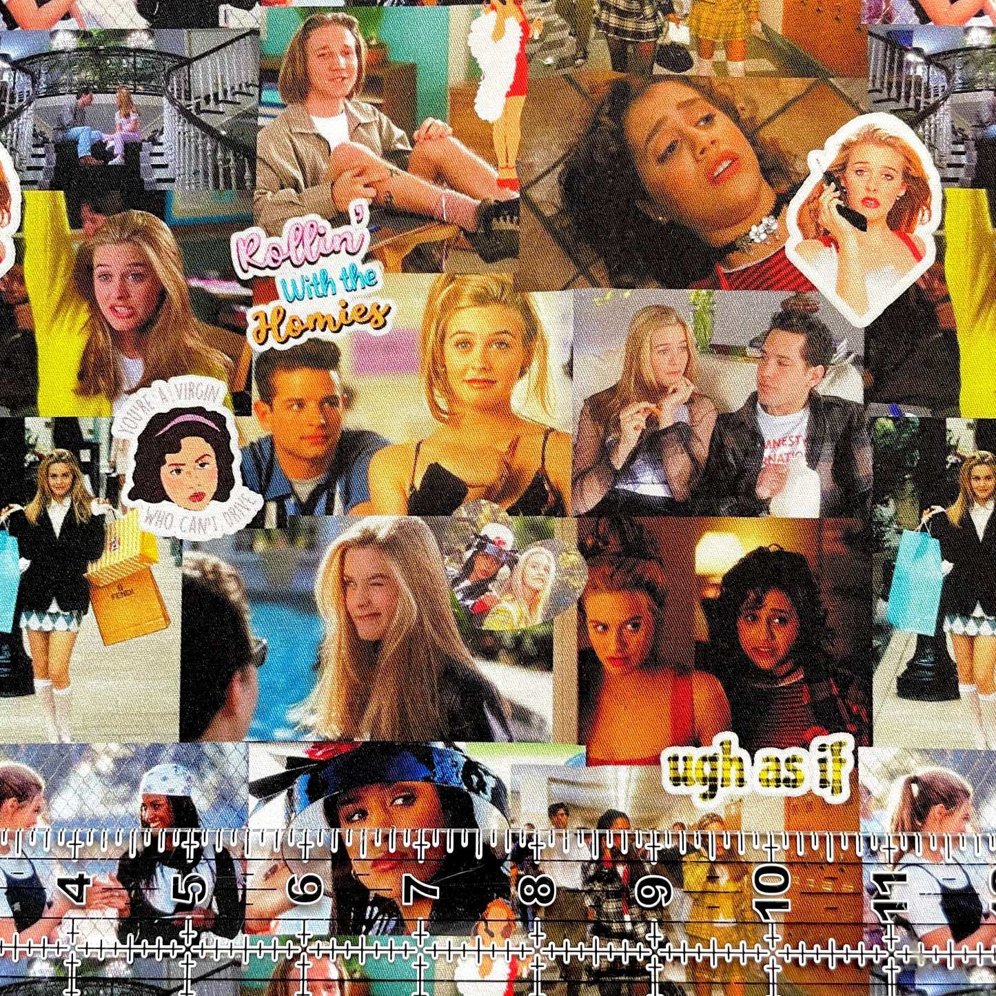 9x14 Tumbler Cut, Custom Fabric, CW Cotton Woven, High Quality, Mask Cut, Tumbler Fabric, TV, Show, Movie, Throwback, Funny, As If