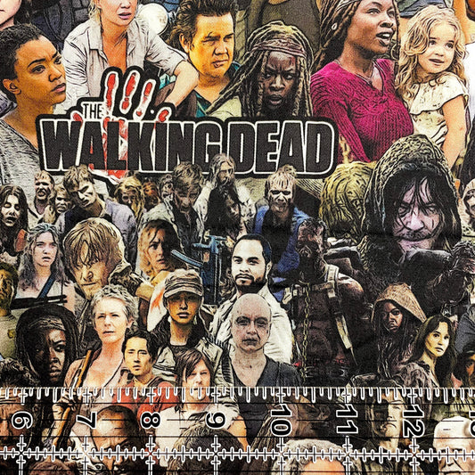 9x14 Tumbler Cut, Custom Fabric, CW Cotton Woven, High Quality, Mask Cut, Tumbler Fabric, TV, Show, Walking, Zombies, Dead