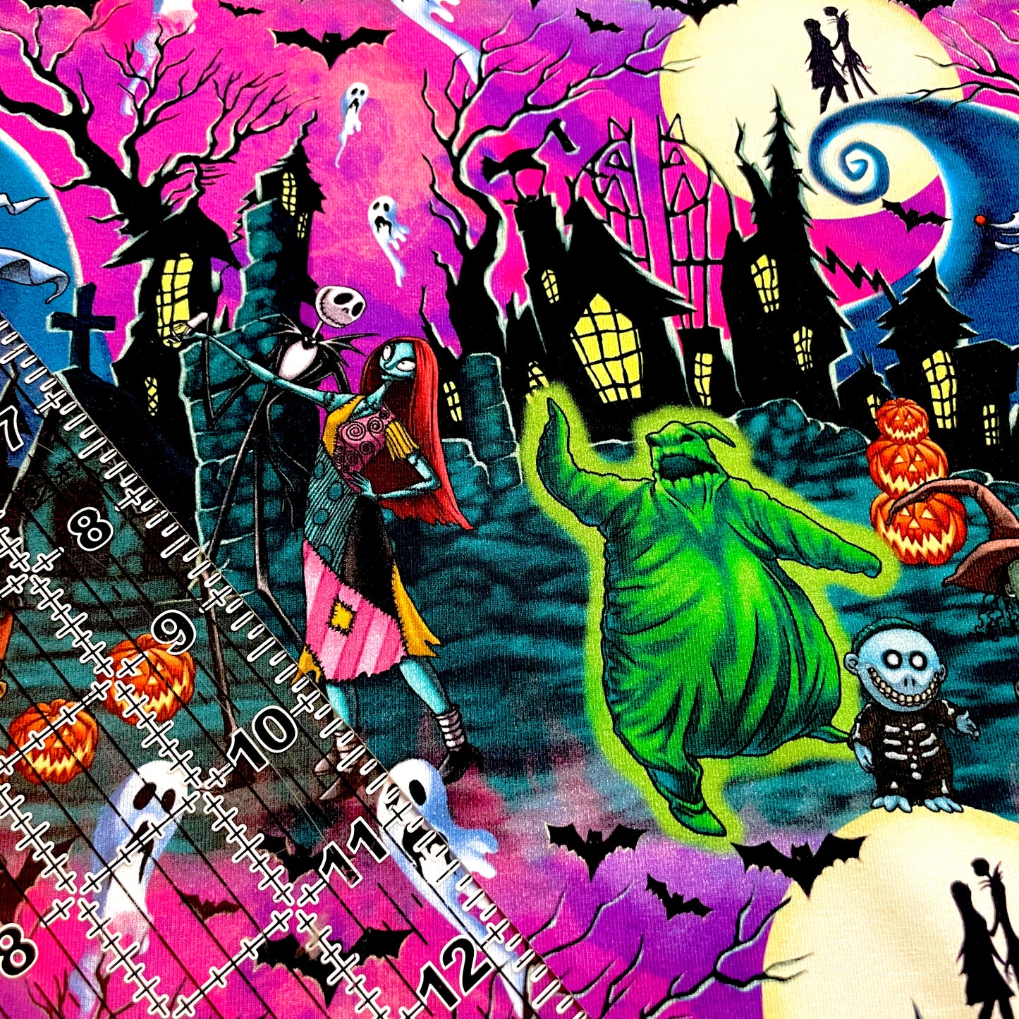 9x14 Tumbler Cut, Custom Fabric, CottonSpandex, High Quality, Mask Cut, Tumbler Fabric, Jack, Sally, NBC Scenes, New