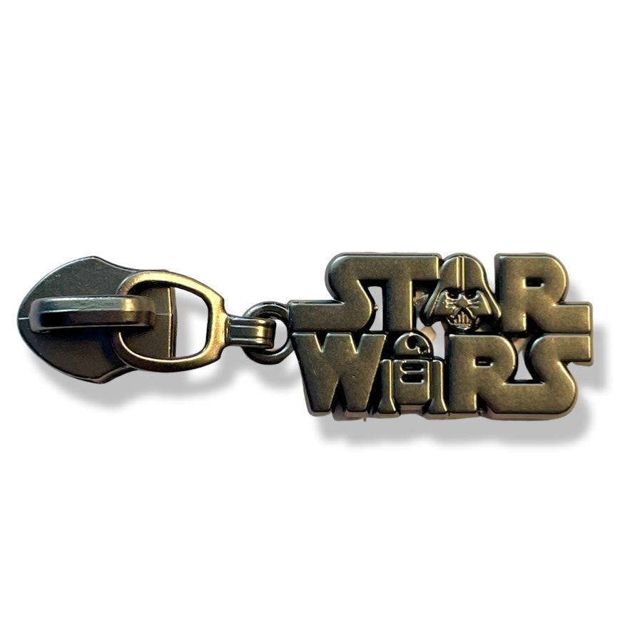 Zipper Pull, Star Wars Name, Matte Gunmetal