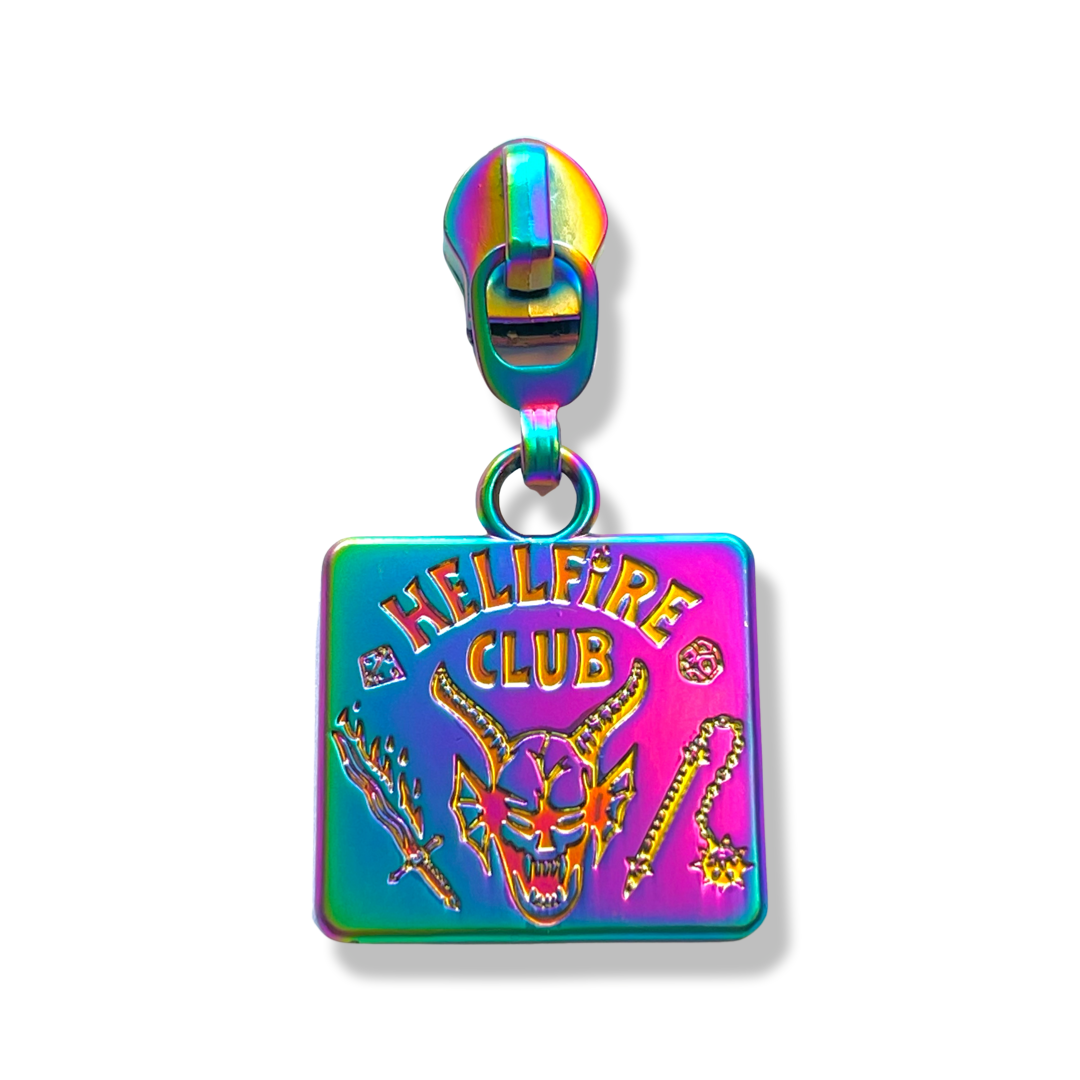 Zipper Pull, Hellfire, Matte Rainbow
